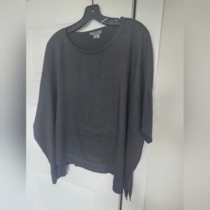 Vince Linen Black Oversized Top